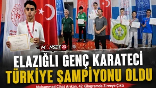 Elazığlı Genç Karateci Türkiye Şampiyonu Oldu