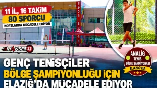 Genç Tenisçiler Bölge Şampiyonluğu İçin Elazığ’da Mücadele Ediyor