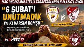 MAÇ ÖNCESİ MALATYALI TARAFTARLARDAN ELAZIĞ’A ÖVGÜ