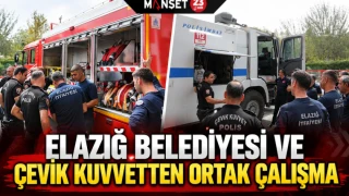 Elazığ Belediyesi ve Çevik Kuvvetten Ortak Çalışma