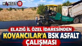 Elazığ İl Özel İdaresinden Kovancılar’a BSK Asfalt Çalışması