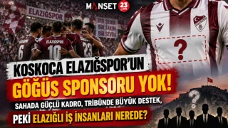 KosKoca Elazığspor’un Göğüs Sponsoru Yok! Sahada Güçlü Kadro, Tribünde Büyük Destek, Peki Elazığlı İş İnsanları Nerede?