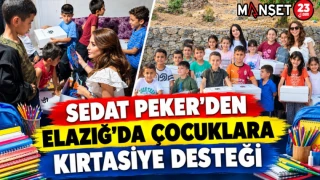 Sedat Peker’den Elazığ’da Çocuklara Kırtasiye Desteği